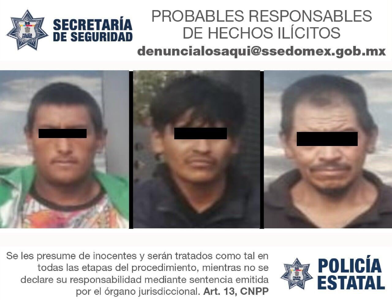 Detienen a tres hombres que portaban un arma, en Soyaniquilpan